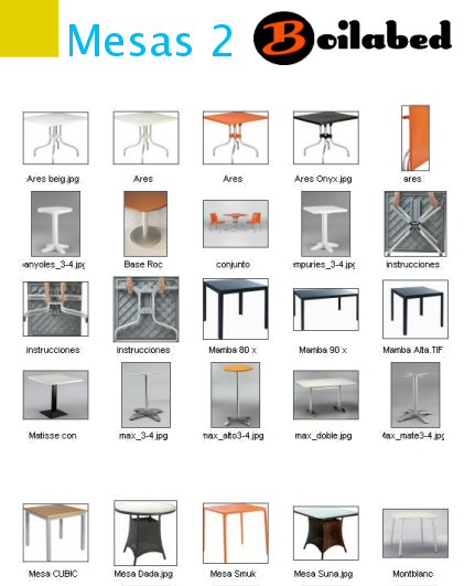 Catalogo de Mesas para Hosteleria 2
